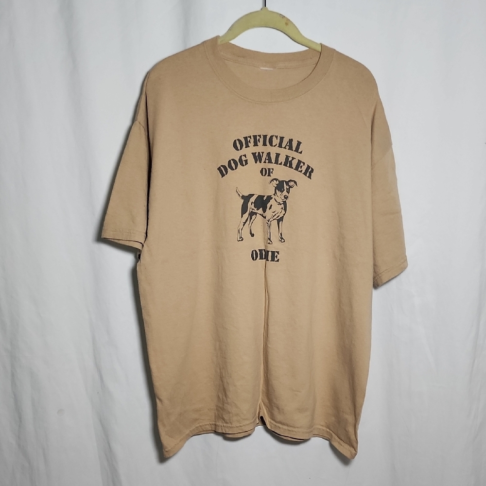 Official Dog Walker Tan T-Shirt
